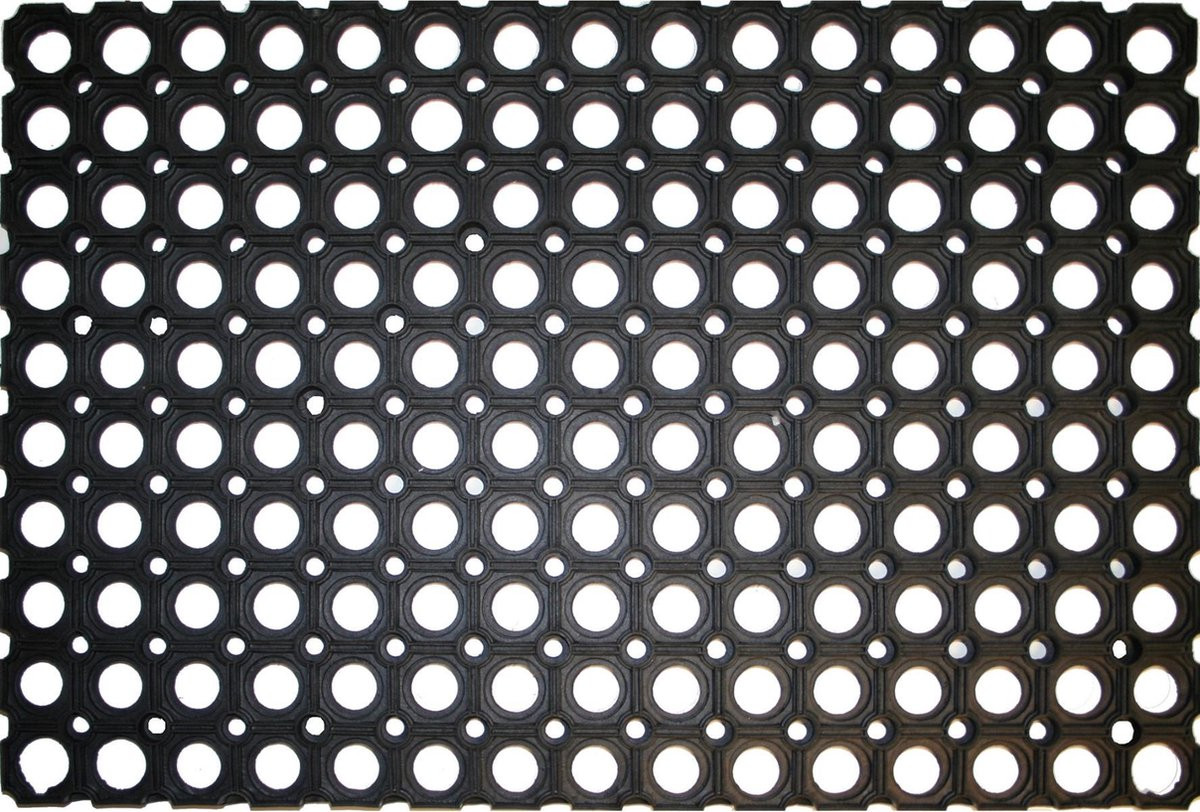 Benson Deurmat Rubberring Zwart 40 x 60 cm