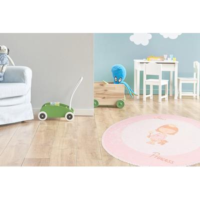 Kinderteppich ARTE ESPINA "Bambini 300", rosa, H:5mm Ø:160cm, Polyester, Teppiche, Kinderteppich, Fantasievoll bedruckter Kinderteppich, angenehme Haptik