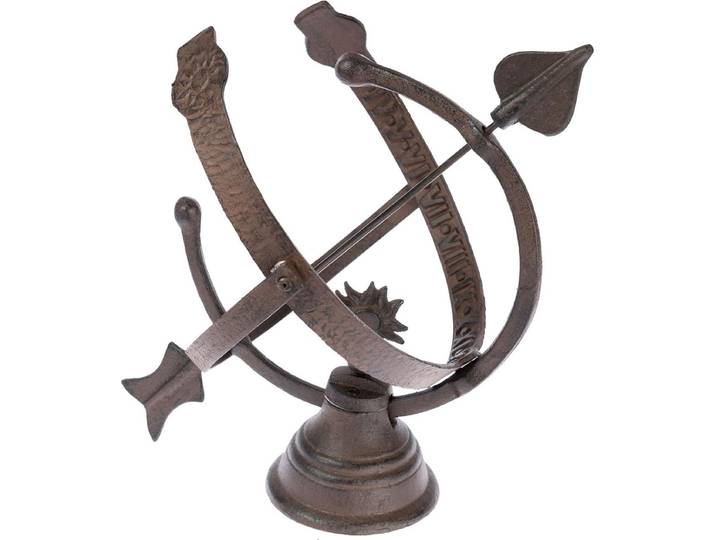 Homescapes antieke gietijzeren zonnewijzer\, 30 cm hoog