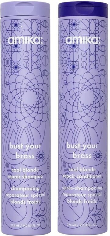 amika Bust Your Brass Shampoo 275ml and Conditioner 250ml Duo