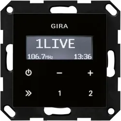 Gira Unterputz-Radio RDS (Schwarzglasoptik)