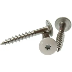 5,5x35 mm Montageschraube für HPL Schichtstoffplatten, Torx, V4A, Kopf beige lackiert, 100 Stück/VE