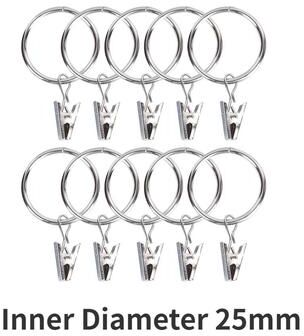 Inspire Essentials 10 Piece Metal Curtain Clips With Hooks Rustproof Curtain Hanging Rings 7