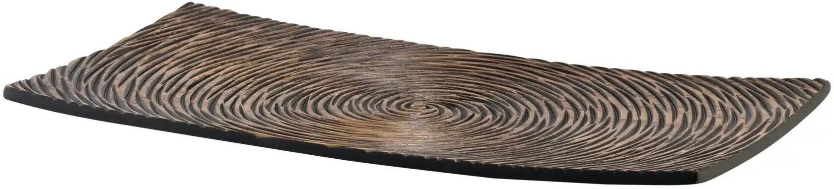 Höffner Deko Teller  Circle ¦ braun ¦ Polyresin (Kunstharz) ¦ Maße (cm): B: 41 H: 5 T: