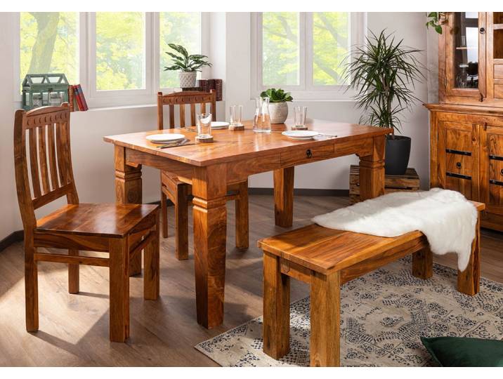 Esstisch Akazie 140x90x76 honig lackiert OXFORD #0602