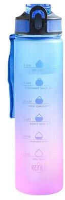Inspired Finds Summer High Value Gradual Change Sports Outdoor Water Cup With Portable Rope blue