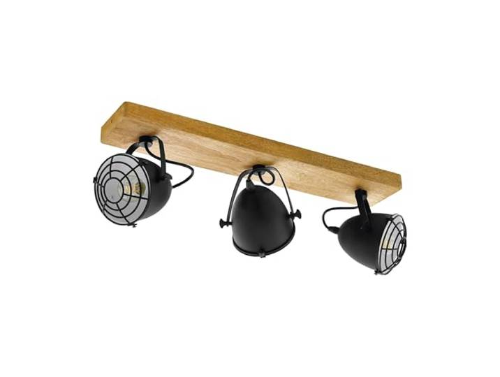 EGLO plafondlamp Gatebeck, 3-lichts plafondlamp vintage, industrieel, retro