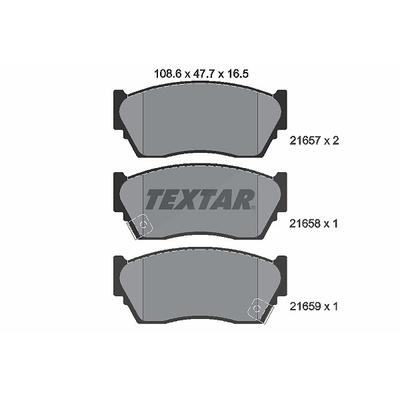 Textar Bremsbelagsatz, Scheibenbremse [Hersteller-Nr. 2165701] für Nissan