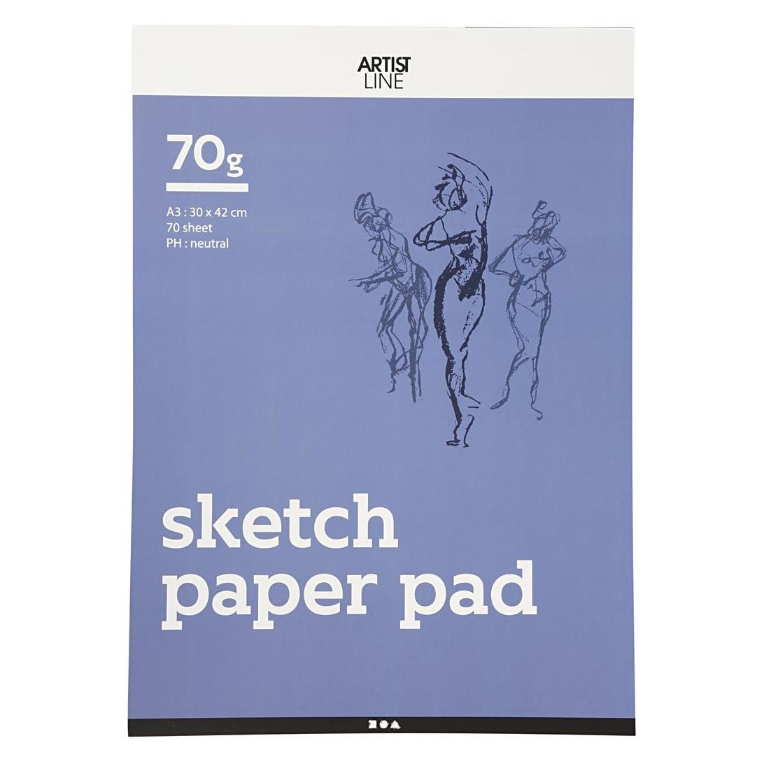 Creativ Company Schetsblok Wit A3 70gr, 70 Vellen (A3, Blanko) (22100)