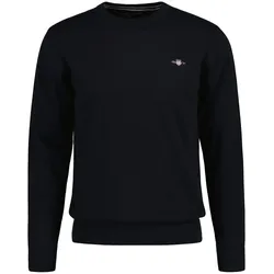 GANT Herren Pique-Strickpullover, Rundhals - COTTON PIQUE C-NECK, Baumwolle Blau / 3XL