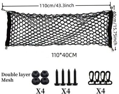 Silver Stone Store Dog Car Trunk Fence Net, Isolation Protection Net Car Mounted Rear Seat, Sturdy Elastic Pet Safety Fence double Layer Network
