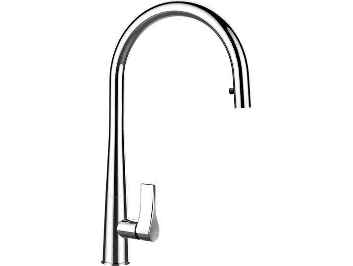 Küchenarmatur SCHOCK Gota SB , grau (chrom), B:22cm H:41cm, Messing, Armaturen, Küchenarmatur, ausziehbarer Auslauf, Rückflussverhinderer, Schwenkbereich 360
