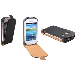 Flip Case für Samsung S6810P Galaxy Fame schwarz ultra slim