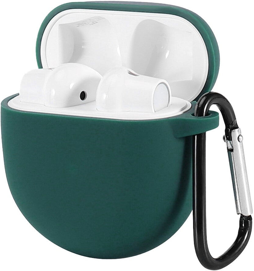 INCOVER OnePlus Buds Silikone Case med Karabinhage - Grøn
