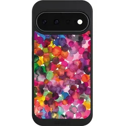 Nivocase Handyhülle für Google Pixel 11 Hülle NIVOpure Case Schwarz Punkte Wasserfarbe bunt (Google Pixel 11), Smartphone Hülle, Schwarz