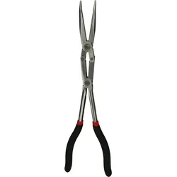 KS Tools Doppelgelenk-Flachrundzange, 45° gebogen, XL - 500.7163