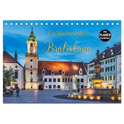 Ein Wochenende in Bratislava (Tischkalender 2027 DIN A5 quer), CALVENDO Monatskalender