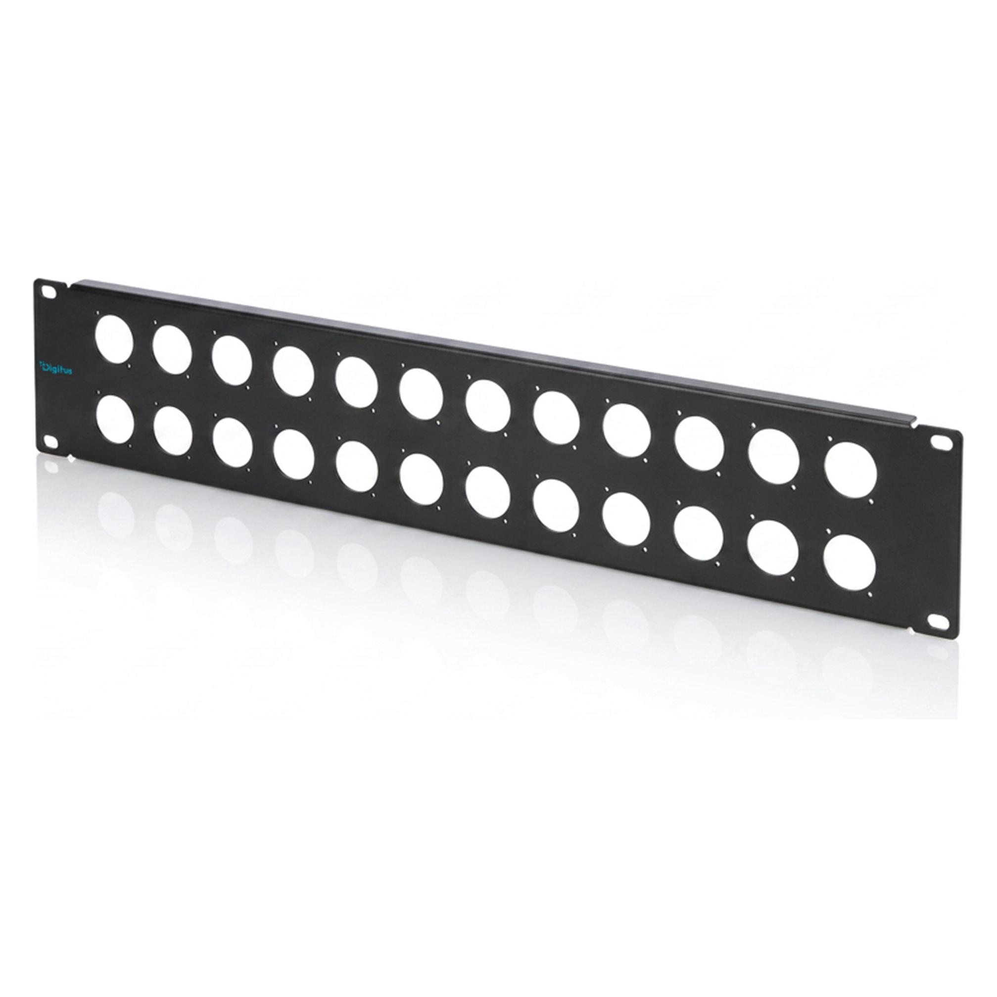 Digitus 2HE Blende für D-Typ Module, 24-Port schwarz (RAL 9005) (DN-97697)