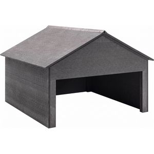 vidaXL Mähroboter-Garage 149036, grau, aus WPC, universal, 80 x 70 x 80 cm