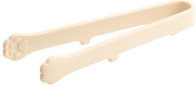 Perfect Picks Market Creative Japanese Cat Paw Shape Silicone Tongs Non slip Handles For Food, BBQ, Bread, Ice Cube, And More beige