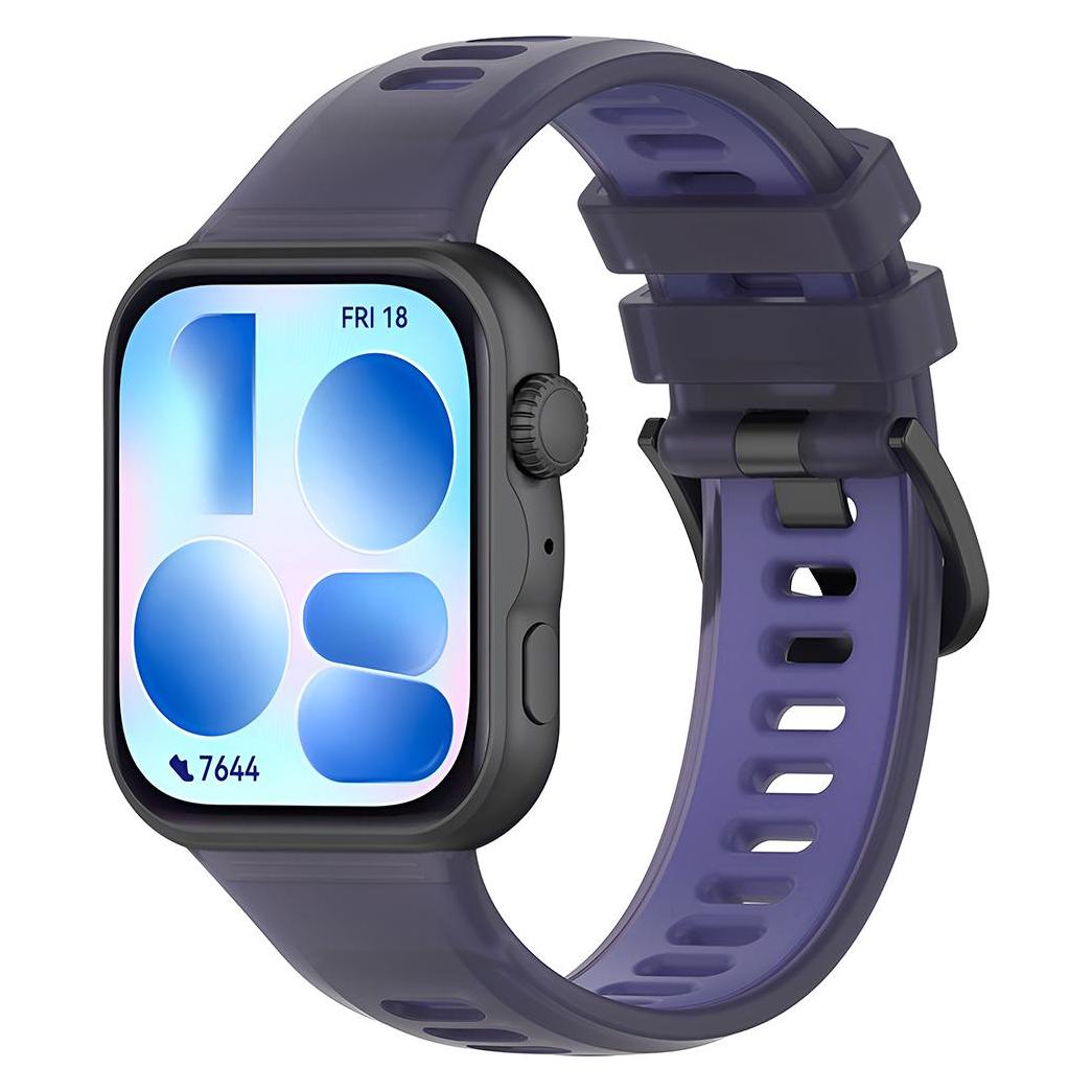 Techsuit - Watchband (W084) - Huawei Watch Fit 3 / Fit 4 / Fit 4 Pro / Fit 5 / Fit 5 Pro - Purple (Silicone) (70091231)