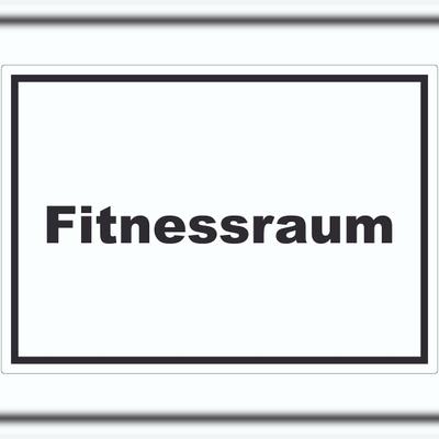 HB-Druck Fitnessraum Aufkleber mit Text Sport Fit waagerecht A6 (105x148mm)