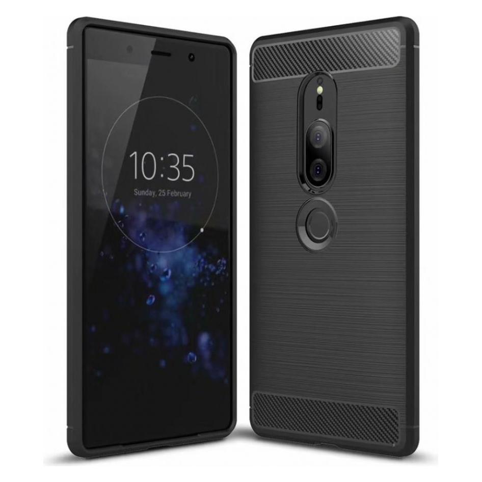Screenguard Sony Xperia XZ2 Premium Hülle Carbon Brushed Soft TPU (Sony Xperia XZ2 Premium) (00023642)