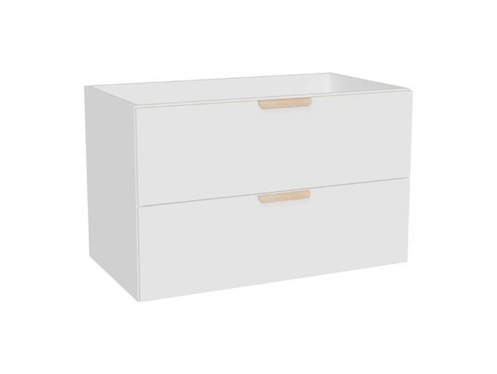 Meuble sous vasque suspendu – Blanc – L80 cm – AVORELI