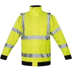 Korntex Herren Regenjacke Warnschutz-Jacke KXRJ signal orange 4XL