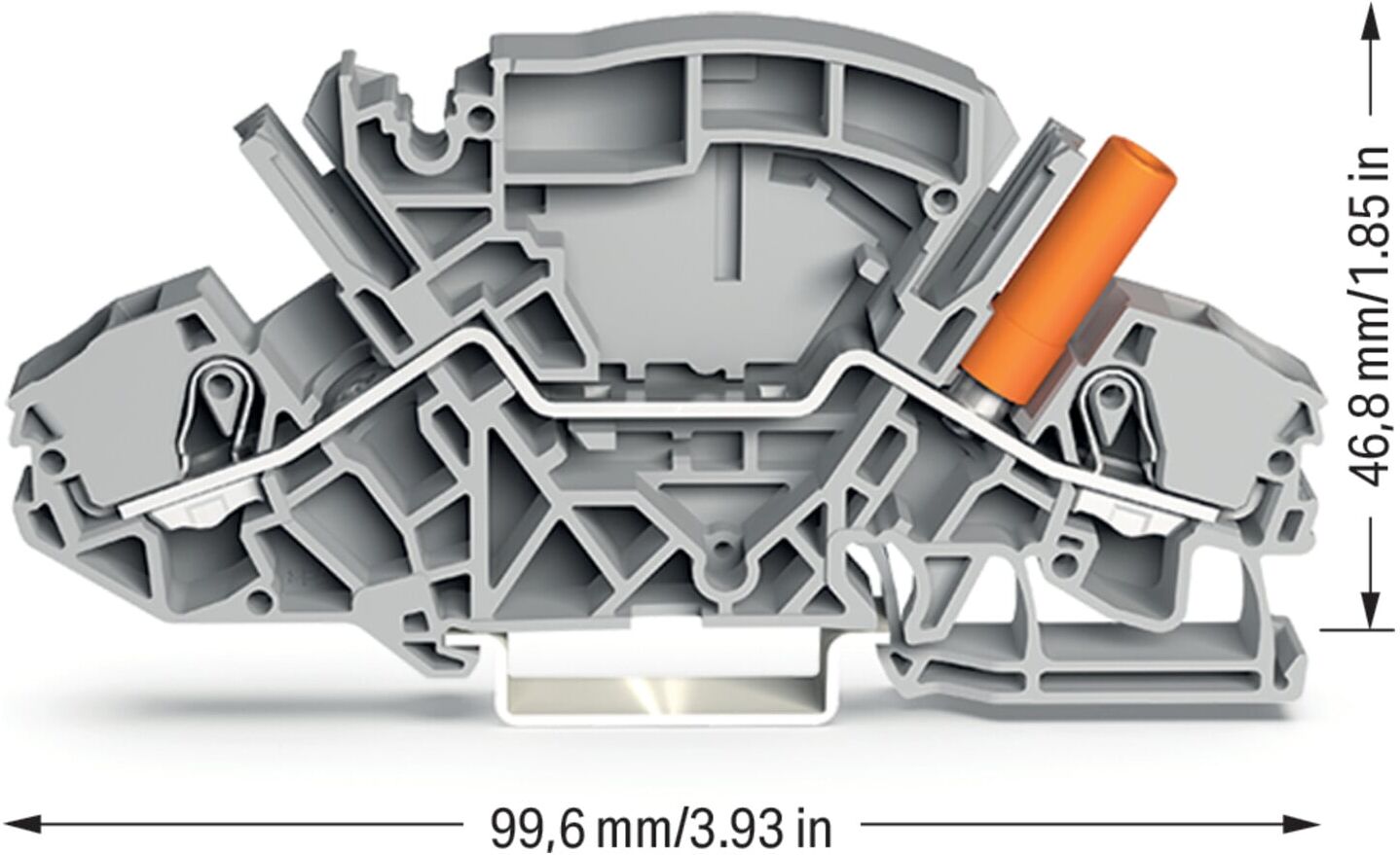 WAGO 2-Leiter-Durchgangsklemme 2007-8801 4mm grau)