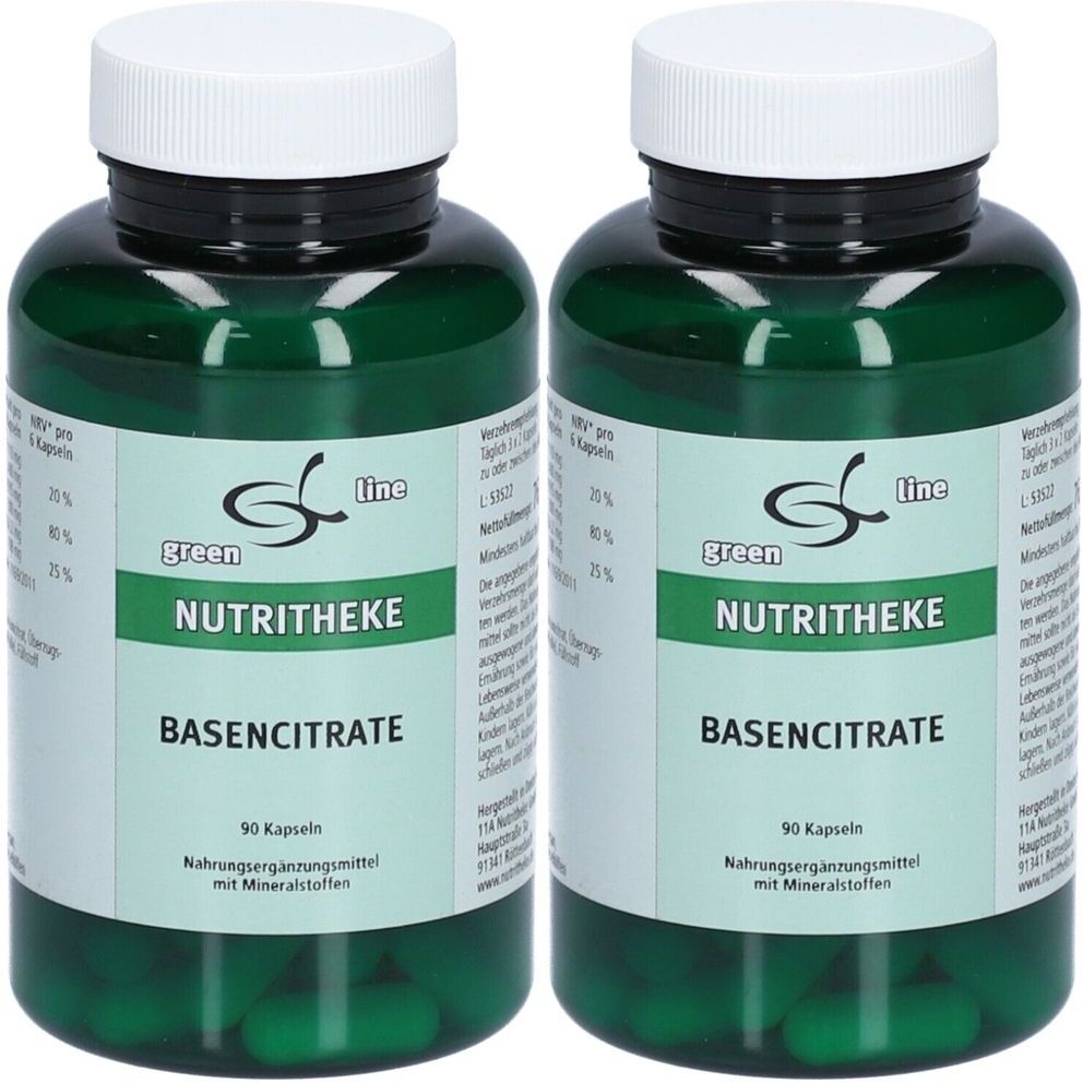 Nutritheke Basen Citrate Kapseln 2x 2x90 St