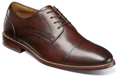 Florsheim Rucci Cap Toe Oxford Shoes - Mens 9 Brown Oxford W