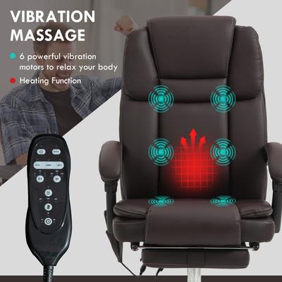 GREATPLANINC Massage Chair Swivel Chair with Retractable Footrest Office Chair