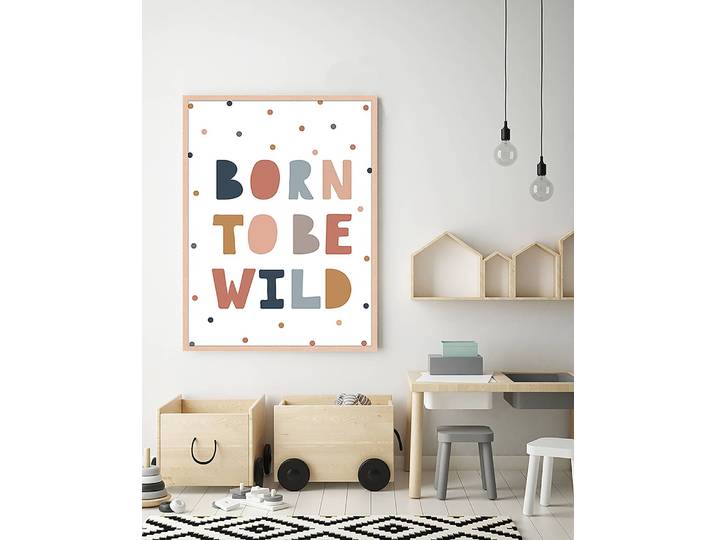 Bild Born To Be Wild 63 x 83cm Multicolor
