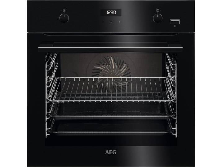 AEG Backofen schwarz 71 Liter SteamBake Versenkknebel BCS455020B, mit Nein