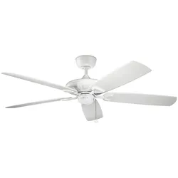 Elstead Lighting Kevlar Deckenventilator 152cm IP44 in Mattweiß für Außenbereiche