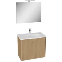 VitrA Mia Badmöbel-Set mit Waschtisch 78,5x65x46,5 cm Goldeiche MIASETPR80DB