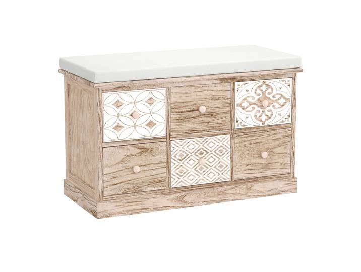Schuhbank ASHFORD 35 x 78 x 49 cm natur