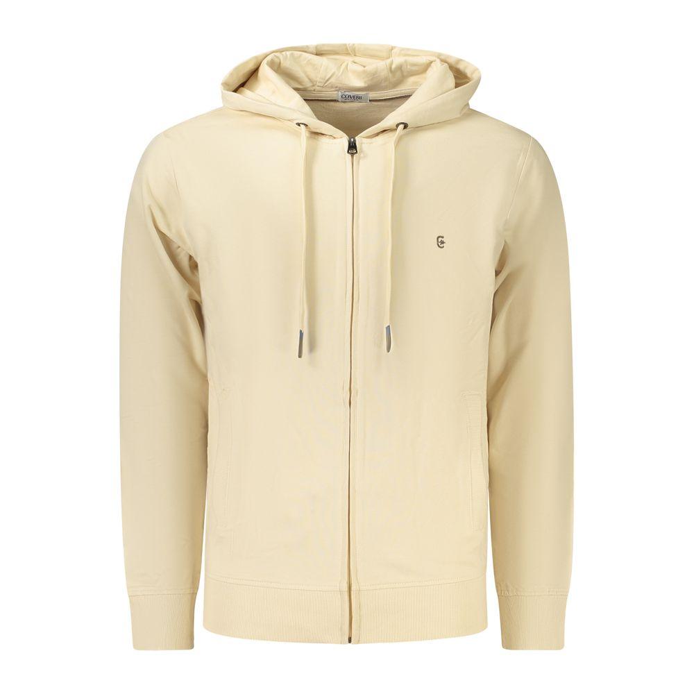 Coveri Moving Beige Katoenen Heren Hoodie