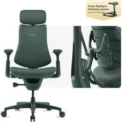 LiberNovo Omni und Omni Gen Dynamischer ergonomischer Stuhl - Omni 45cm / Basis-Set / Moosgrün
