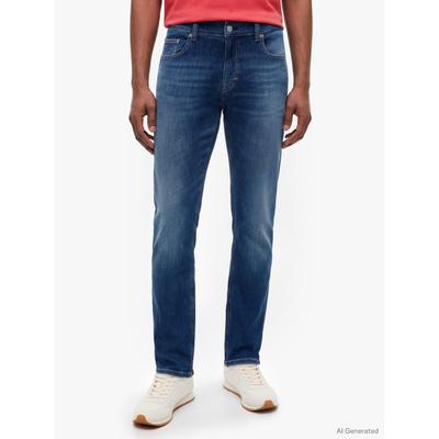 Slim-fit-Jeans TOMMY JEANS "AUSTIN SLIM", Herren, Gr. 30, Länge 30, denim schwarz, Denim/Jeans, Obermaterial: 94% Baumwolle, 4% Elastomultiester, 2% Elasthan, unifarben, slim fit lang, Jeans Slim-fit-Jeans, Slim fit mit praktischen Taschen