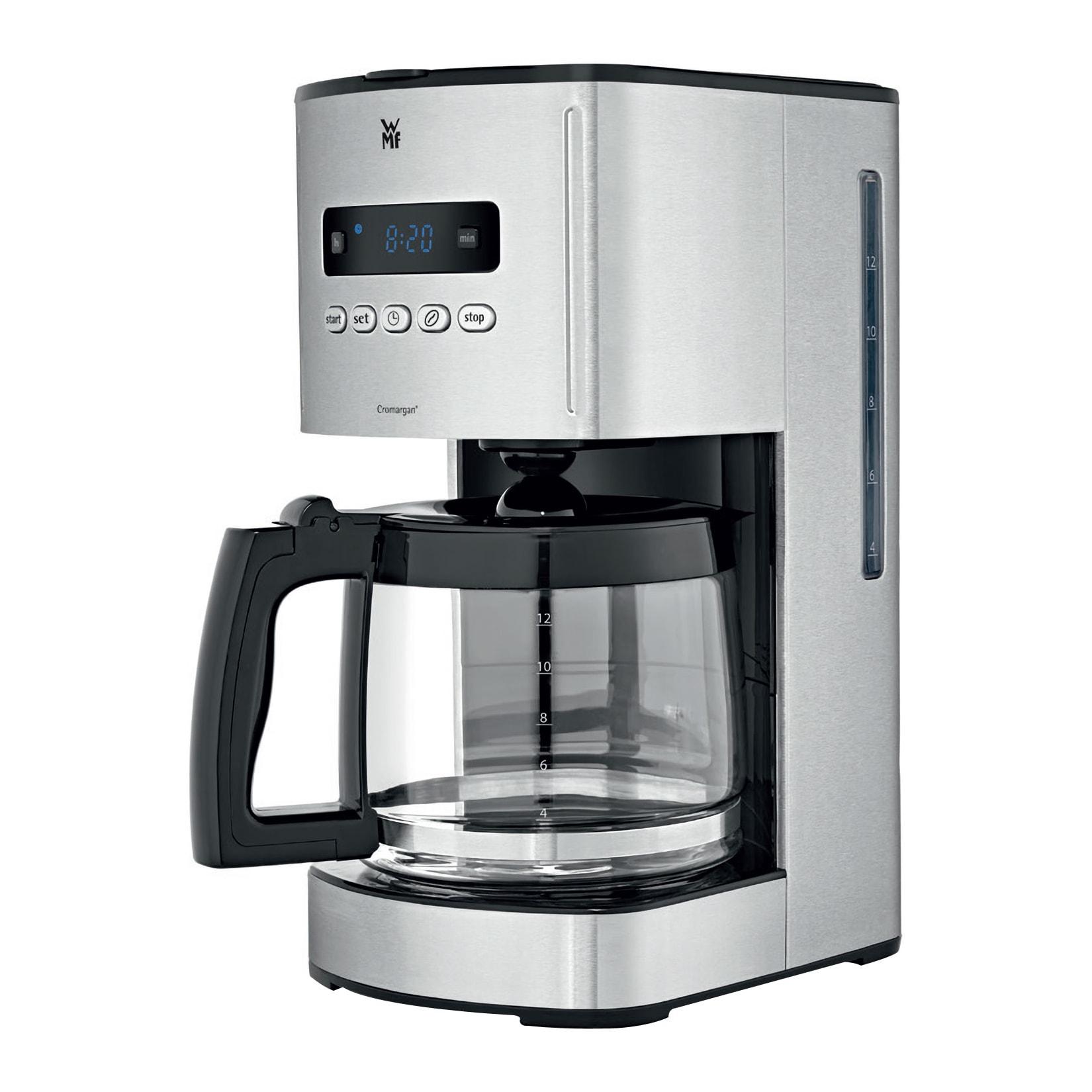 WMF Skyline Digital Kaffeemaschine Glas Cromargan matt 12 Tassen 1000 W