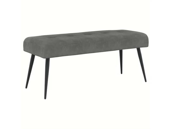 XHNIFBN Polsterbank Dunkelgrau 110x40x46 cm Samt Sitzbank Flur Elegante Samt-Sitzbank mit robuster Holzwerkstoff-Konstruktion und schwarzen Metallbeinen für Schlafzimmer und Flur.
