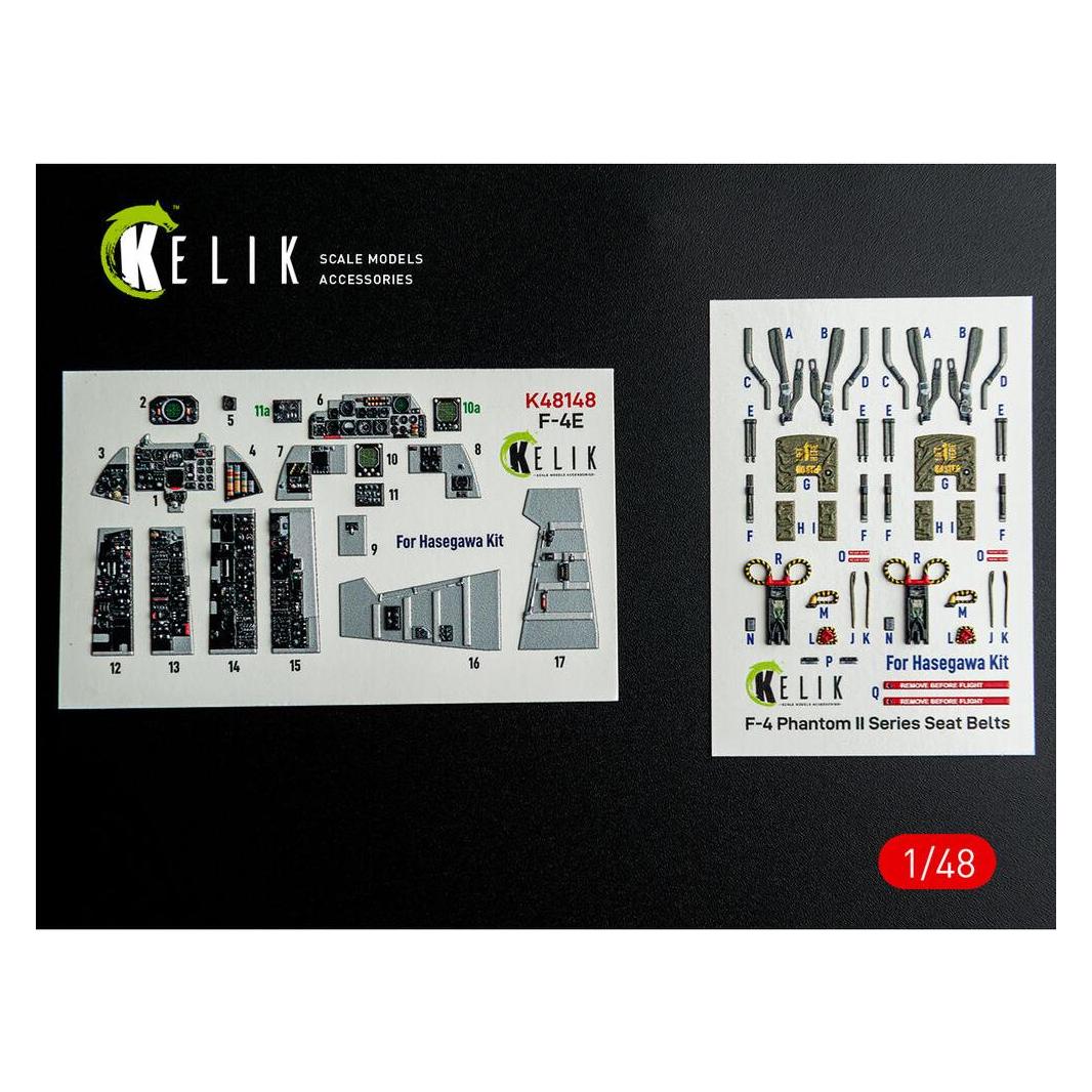 Kelik F-4E - interior 3D decals for Hasegawa kit (K48148)