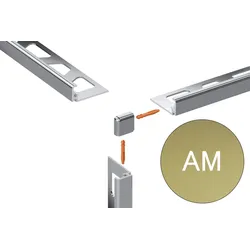 Schlüter Systems JOLLY-AM Außenecke 90° Aluminium AM - Aluminium messing matt eloxiert Höhe: 6 mm