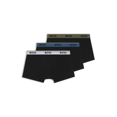 BOSS Packung, 3 Stk. aus Stretch-Baumwolle mit Logo-Bund, mittlere Bundhöhe