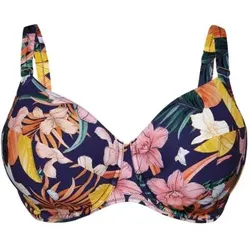 Rosa Faia Tropical Sunset Bikini Top Blau mit Blume F 42 Damen