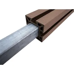 KAHRS Solid WPC-Zauntorpfosten zum Aufdübeln, 10x10x190 cm, Terra, speziell verstärkt
