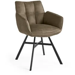 set one by Musterring Stuhl Frisco Mikrofaser Grau Taupe