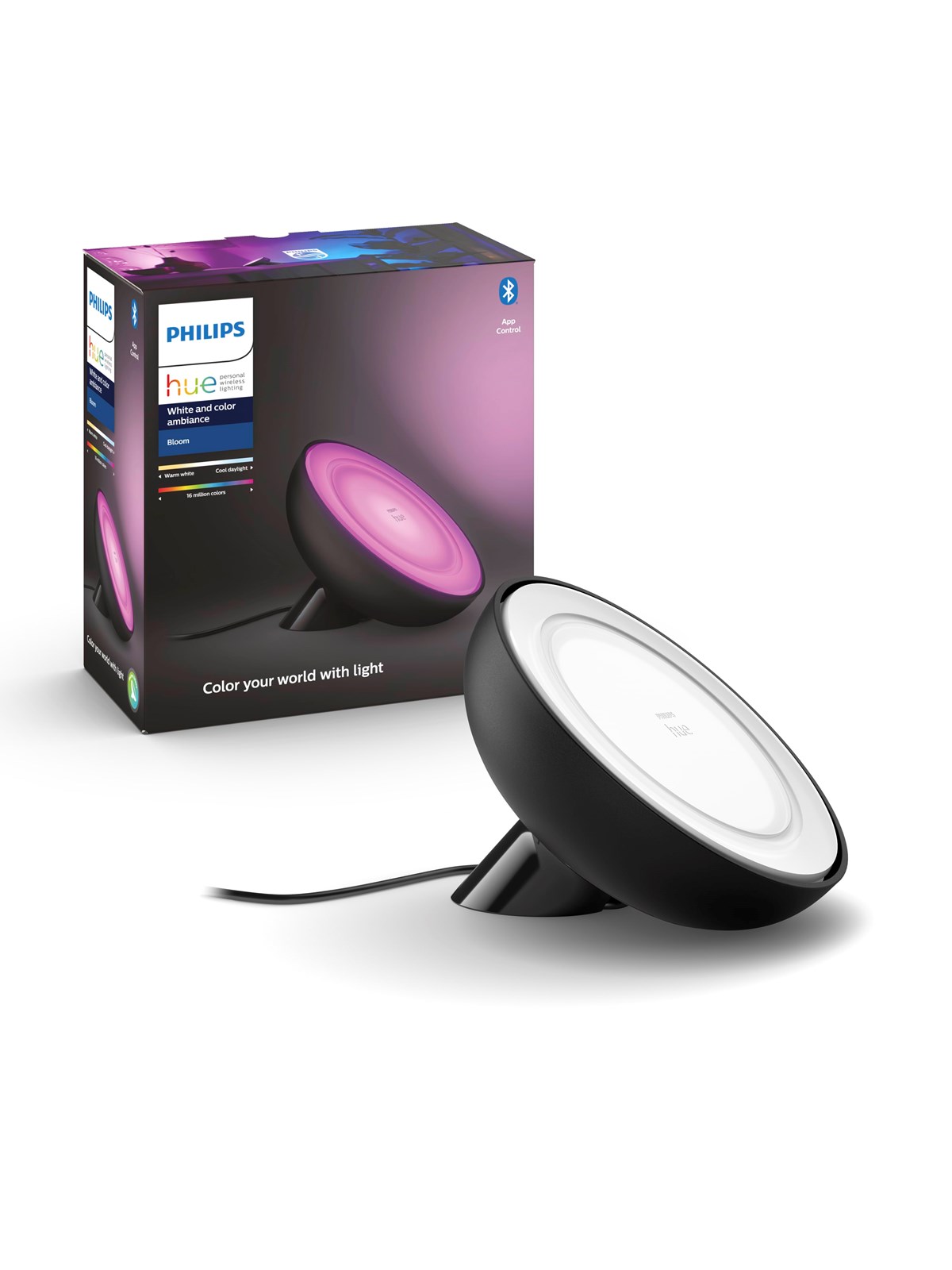 Philips Hue Bloom Tragbare Tischleuchte - BT - Schwarz